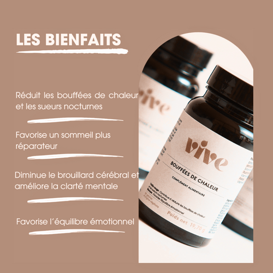 Complément alimentaire Bouffées de chaleur et sueurs nocturnes